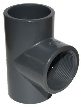 PVC T-Stück 90° reduziert d 50 x 1/2 x 50 mm