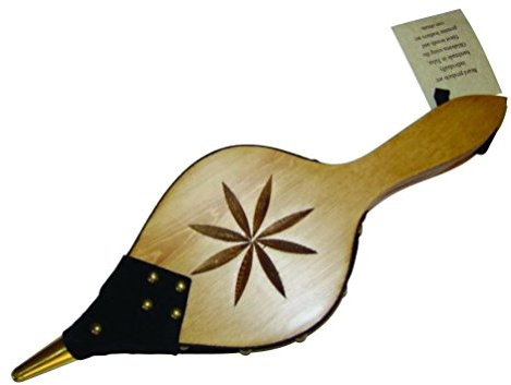Chimney 68020 Rosette Oil Finished Pine Bellows- Leather Trim- 7.5 in. x 21 in.