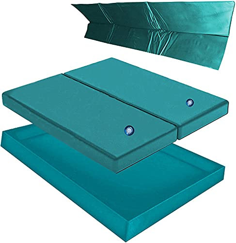 Hardside Wasserbetten Wasserkern Wasserbettmatratze Wasserbett Matratze DUAL DUO + Sicherheitswanne Auslaufwanne Wanne Standup Liner + Thermo Trennwand Thermotrennwand 180 x 200 cm (200 x 220 cm F5 + F5)