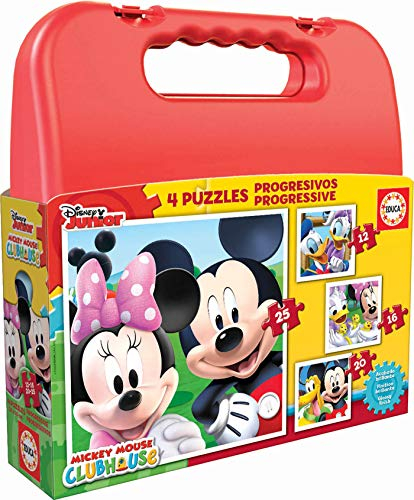 KD Toys Educa Borras 16505 Case Progressive Mickey Mouse Club House Puzzle