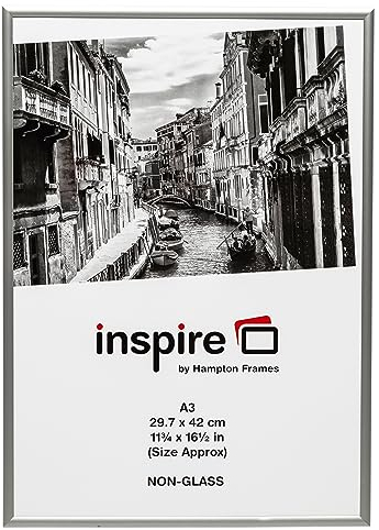 ALUMINIUM Silver A3 29.7x42 cm Certificate Photo Frame Non Glass Picture Aperture PAAFA3BX