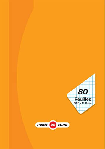 Pack de 2 blocs direction A6, bloc-notes 105 x 148 mm, 80 feuilles petits carreaux