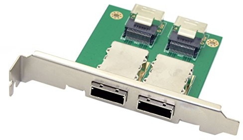 cablecc Dual Port Mini SAS SFF-8088 a SAS 36Pin SFF-8087 Adattatore PCBA femmina con staffa PCI