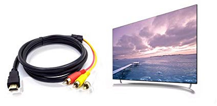 Cavo HDMI a RCA 1,5 Metri Convertitore Video Audio Analogico – Adattatore HDMI Maschio a 3 RCA AV Giallo Rosso Bianco – Collegamento TV Decoder DVD VCR Videoregistratore Monitor – Trasmissione Segnale