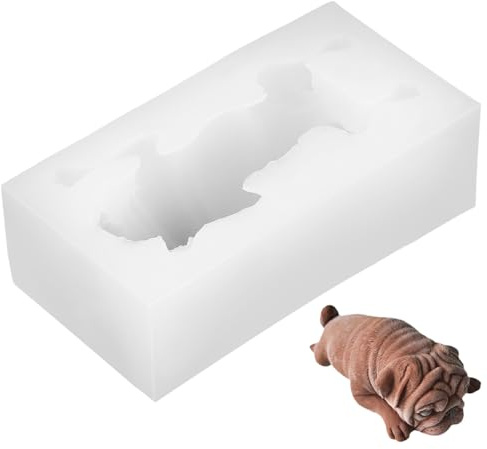 Supvox 3D Mops Hund Form Silikon Schimmel, Mousse Kuchen Schimmel, Polymer Clay, Handwerk, Harz Epoxy, DIY Mode Dekoration Tools Fondant, Seife, Kerze