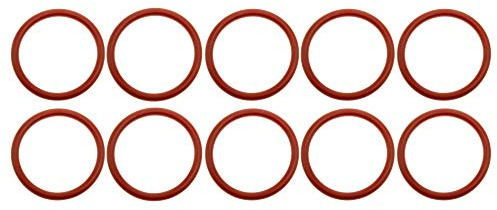 10 x O-ring kompatibel med Siemens EQ, Bosch Vero, Gaggenau, Neff helautomatiska kaffemaskiner 38 x 4 mm röd silikontätning inuti 38 mm yttre 46 mm