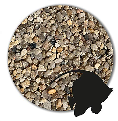 Anbobo 12,5 kg Aquariumsand Aquariumkies Natur beige gerundet und feuergetrocknet 21 Körnungen (3,0-6,0 mm)