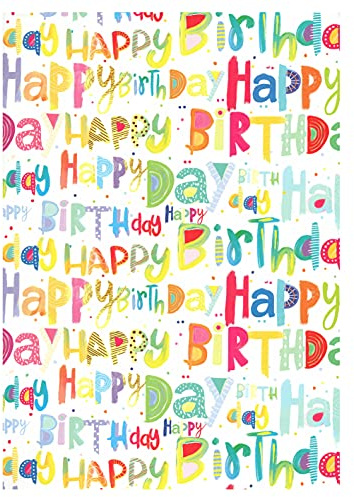 ARKRAFT 3 feuilles de papier cadeau 90 x 65 cm emballage sans plastique papier FSC (18-9094)