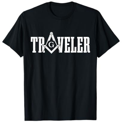 Mason Traveler Éplucheur de franc-maçon carré et compas T-Shirt
