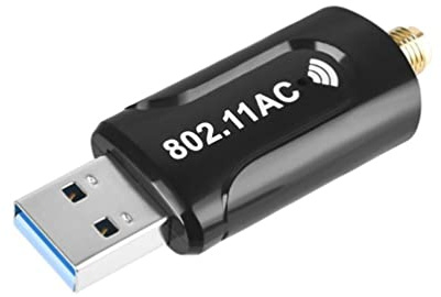 LiLiTok Tarjeta de red 5G Dual Band AC1200M (2,4 GHZ/300 Mbps, 5 GHZ/867 Mbps), receptor WLAN, puerto USB 3.0, tarjeta de red inalámbrica 5G para PC de escritorio o portátil