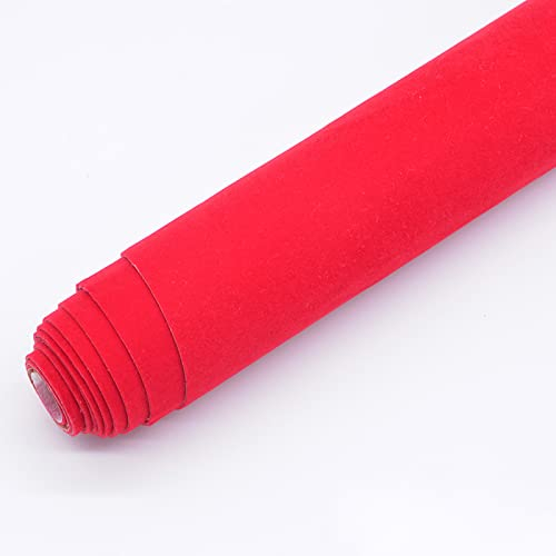 HARICSET 150 cm Breit Bastelfilz Selbstklebend Kinder Vliesstoff Stoff Filzplatten zum Filzuntersetzer Basteln Nähen DIY Patchwork(Size:1.5 * 2m,Color:rot)