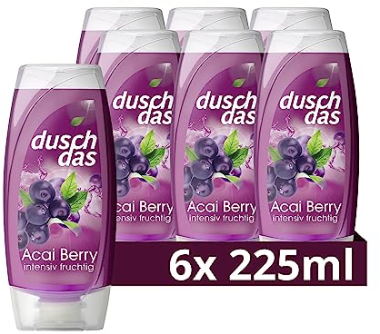 Duschdas Duschgel Acai Berry Duschbad mit Fresh-Energy-Duftformel sorgt für einen erfrischenden Start in den Tag 6 x 225 ml