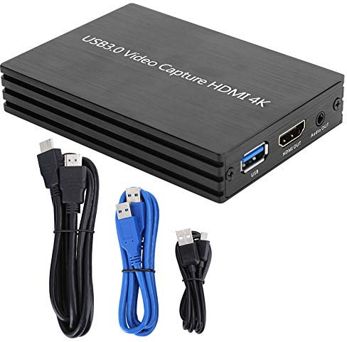 S300 Audio Video Capture Karte für Streaming, 4K HDMI Video Capture Gerät, USB 3.0 Treiberfreie Game Capture Karte, USB 3.0 Capture Karte für Windows, für Linux, für OS X, Game