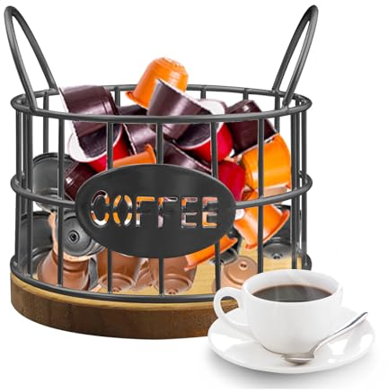 QUTHZZHY Cestino per caffè, per capsule di caffè, per la casa, per capsule di caffè, per la conservazione di capsule di caffè, per la conservazione di capsule di caffè e frutta