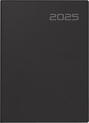 rido/idé Taschenkalender Modell Technik S (2025), 2 Seiten = 1 Woche, A6, 144 Seiten, Balacron-Einband, schwarz