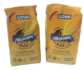 MASAREPA - GOYA - HARINA DE MAIZ AMARILLO PRECOCIDA - PACK DE 2-1 KG