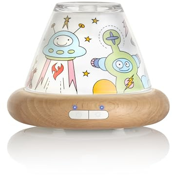 Puressentiel – Diffuseur humidificateur ultrasonique – ELIO – modes veilleuse et sommeil pour les enfants – décors personnalisables