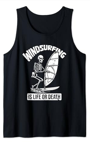 Windsurfer Skelett Windsurf Surfbrett - Windsurfen Tank Top