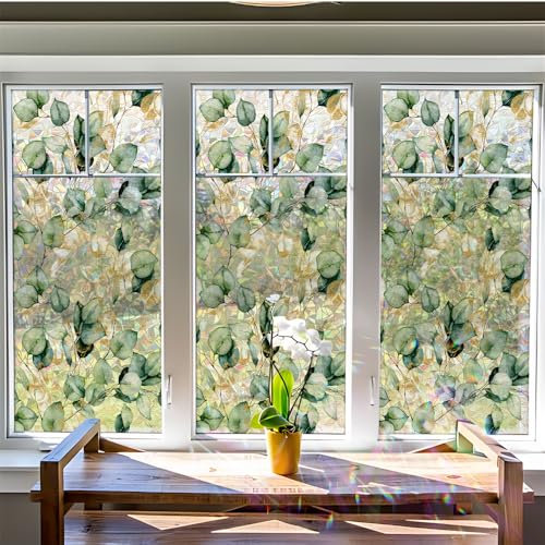 Milchglasfolie Senf Gelb Grün Fensterfolie Schlafzimmer Fenster Sichtschutzfolie Milchglasfolie Selbstklebend Fenster Klebefolie Fenster Sichtschutz Folie für Fenster Fensterfolie Bad 56.6x300cm/1 Pcs