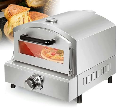 Four à Pizza éLectrique De Comptoir En Acier Inoxydable, Fours à Pizza, Four à Pizza à GranuléS, Machine à Pizza Portable En Acier Inoxydable, Utilisation Portable Pour Les FêTes
