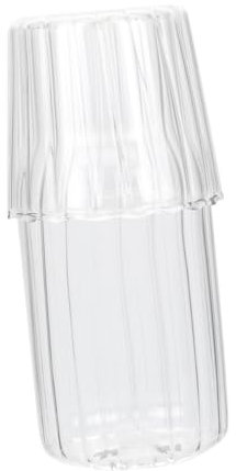 Ciieeo Large Borosilicate Glass Carafe Water Jug Set Lid, Multi-Function Household Bedside Water Carafe for Juice Milk Cold Drinks, Sturdy Tabletop Glass Pitcher for Dormitory and Home Use