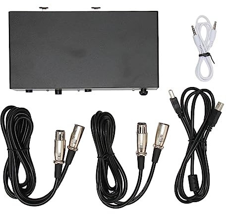 Phantomspeisung für Mikrofon, Interface-Mikrofonadapter mit XLR-Kabel, 48 V Phantomspeisung für Kondensatormikrofon-Musikaufzeichnungsgeräte