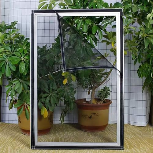 110x115cm Zanzariera Universale per Finestra,per Finestra Anti Insetti Zanzariera Autoadesiva per Insetti/Zanzare,with Adhesive Tape, per Cucina, Servizi Igienici