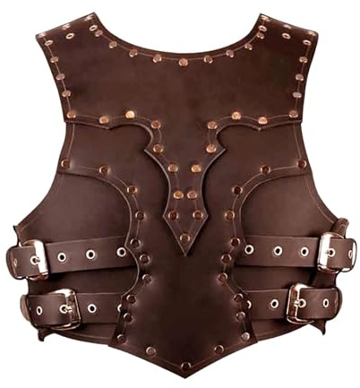 Harilla Männer mittelalterliche Ritter Brust gepanzerte Brustplatte Kostüm für Cosplay Männer Frauen Frauen, Braun
