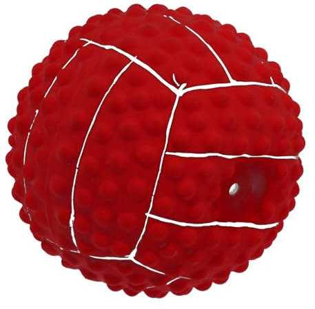 TOYANDONA Balle Sonore pour Chien Jouet à Mâcher en Latex Résistant Taille Moyenne Jouet De Dentition Interactif pour Chiots Usage Intérieur Et Extérieur