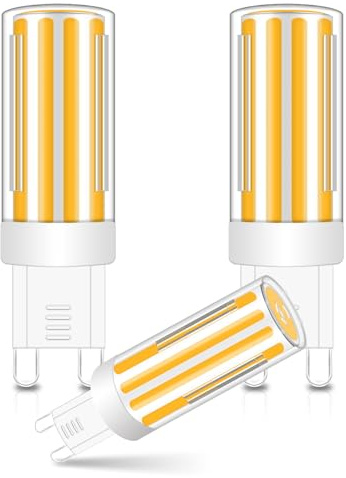 TRIJZHOU G9 COB Lampe 8W AC230V Warmweiß 2700K 1er-Pack | nicht dimmbar, ersetzt 75-80W Halogen, 800 Lumen, kein Flackern, 360° Abstrahlwinkel, für Kronleuchter und Deckenleuchten