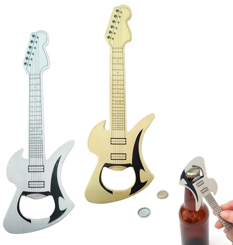 Zueyen Lot de 2 décapsuleurs en forme de guitare électrique, décapsuleur portable, idéal pour les amateurs de musique, les amateurs de bière, les guitaristes