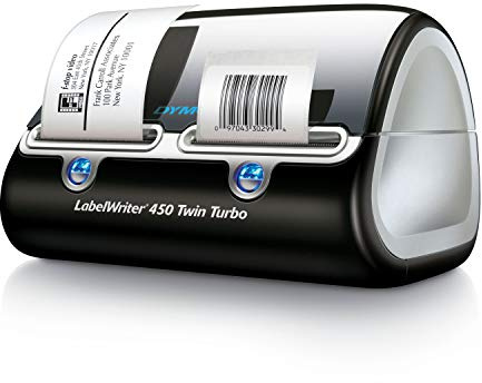DYMO Label Printer, Label Writer 450 Twin Turbo, Direct Thermal Printer - Fast Printing, Home & Office Organization, Great for Labeling, Filing, Shipping, Mailing, Barcodes, and More