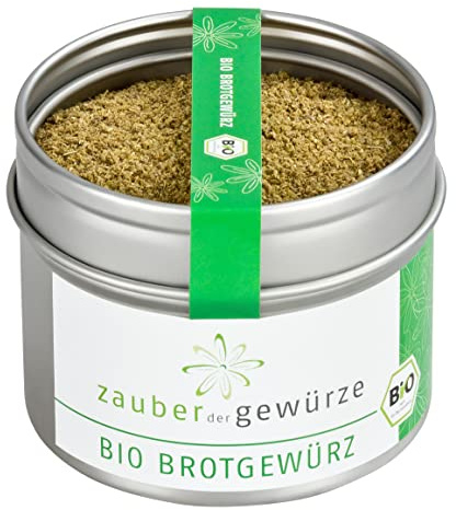 Zauber der Gewürze Bio Brotgewürz Bio – Brotgewürzmischung zum Backen, perfekt für Roggen-, Sauerteig- und Vollkornbrote, 55 g