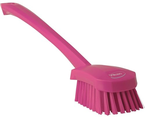 Vikan - Hygiene - Spülbürste - Mit langem Stiel - Harte Borsten - Rosa