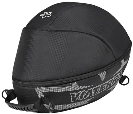 ViaTerra Essentials - Borsa integrale per casco, colore nero/grigio, universale e moderno, colore: nero e grigio, universale, Nero e grigio, Universal size, Moderno