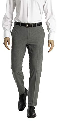 Calvin Klein Men's Skinny Fit Stretch Dress Pants | Suit Pants for Men | Ultra-Tapered Suit Pants, Wrinkle-Resistant, Moisture-Wicking Fabric | Grey 36/30