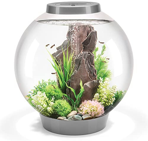 biOrb CLASSIC 60 Aquarium With Integrated LED Lights (Silver, 60 Litres)