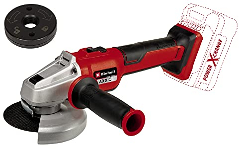 Einhell Professional Akku-Winkelschleifer AXXIO 18/115 Q Li-Solo Power X-Change (18 V, 700 W, Ø 115 mm, 28 mm Schnitttiefe, Brushless, Quick-Fix-Nut, ohne Trennscheibe, ohne Akku)