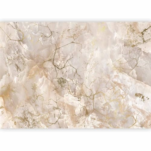 murando Fotomurales autoadhesivos Abstracto 343x256 cm Papel Pintado Decoración de Pared Murales Pegatina decorativos adhesivos 3d Fotográfico Aspecto de mármol Textura blanco f-C-0492-a-a