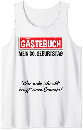 30th Birthday Party Guest Book to Underplate 30 Years Tank Top