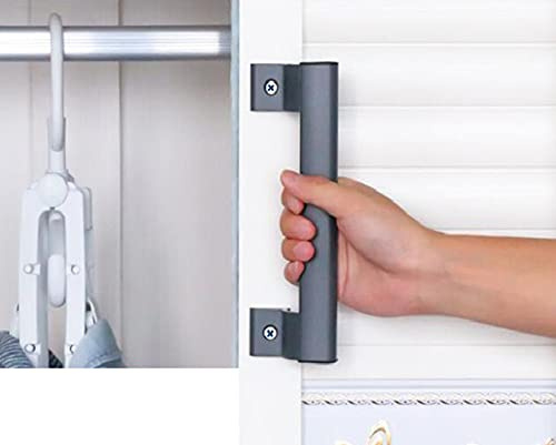WANLIAN-Maniglia per Porta Scorrevole in Lega di Alluminio - per Vetro, Balcone, Bagno, Armadio - Metallo (Grigio)