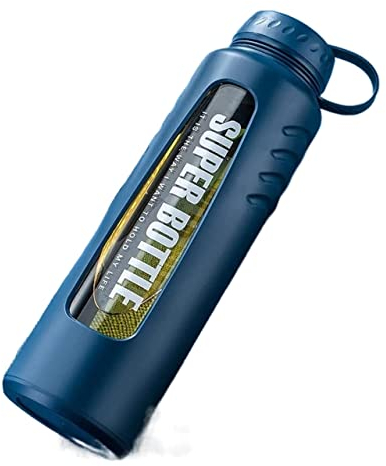 Wasserflasche Flasche Trinkflasche Wasserflasche Mit Großem Fassungsvermögen Für Männer/Frauen, Tropfenfeste Trinkflaschen Mit Edelstahlfilter Sportwasserflaschen Sportflasche
