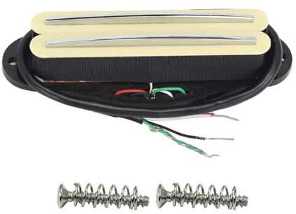 FLEOR Hot Rail Keramik Single Coil Sized Humbucker Pickup hoher Leistung 12~13K Tonabnehmer für ST E-Gitarre, Creme