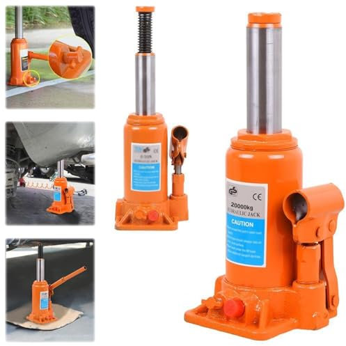 4 Ton, 6 Ton, 20 Ton Heavy Duty Hydraulic Bottle Jacks Lifting Ram for Car, Van, Truck, Caravan (20 Ton)