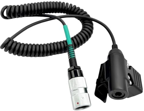 WODASEN U94 PTT System Adapter with U-329/U U-229 MIL-C-55116 6-Pin Connector for AN/PRC-148 & AN/PRC-152 MBITR Radio Standard 7.1mm Jack TP-120/U-174/U-93 Female Socket Hendset End (Military Version)