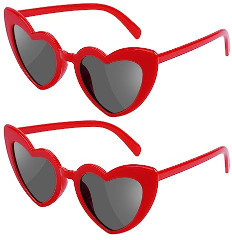 Ainiv Heart Shaped Sunglasses for Women, Vintage Love Heart Sunglasses, Bride to Be Party Gift Supplies, UV400 Protection Cat Eye Fashion Eyeglasses for Women Travel Photoshoot Summer Party