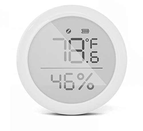 Zpoicaegn Capteur de TempéRature et D'Humidité Tuya ZigBee avec éCran LCD HygromèTre IntéRieur ThermomèTre Smart Life Control