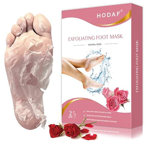 SDSM Fuß Maske für harte Haut,Keine Ergebnisse,VOLLE RÜCKERSTATTUNG,2 Paar Fuß Peeling Maske für tote Haut,Rissige Ferse Behandlung Socken,Pflanzenformel feuchtigkeitsspendende Socken