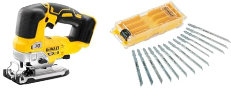 DeWALT DCS334N-XJ power jigsaw & XPC Holzstichsägeblätter-Set (HCS, 14-tlgs., mit DT2209 x3, DT2205 x3, DT2213 x3, DT2216 x2, DT2218, DT2217, DT2220) DT2298