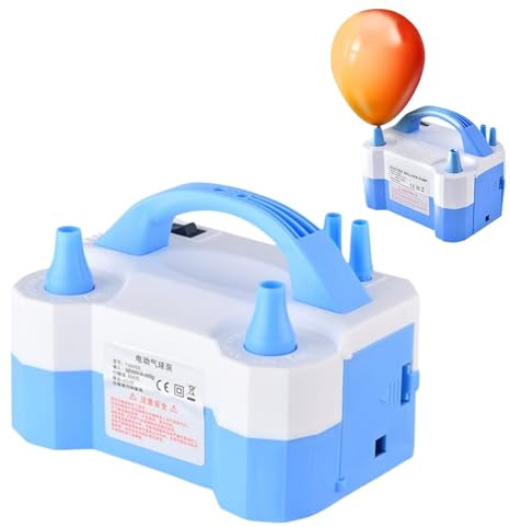 Nankoyal Bomba eléctrica para Globos,Bomba eléctrica para inflar Globos - Inflador automático portátil de Doble Boquilla | Decoraciones para Fiestas, 680 W con Herramienta para Atar para cumpleaños,